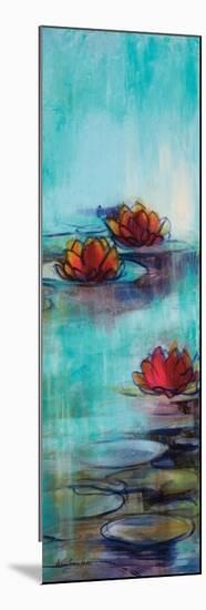 Aqua Lotus II-Karen Lorena Parker-Mounted Art Print