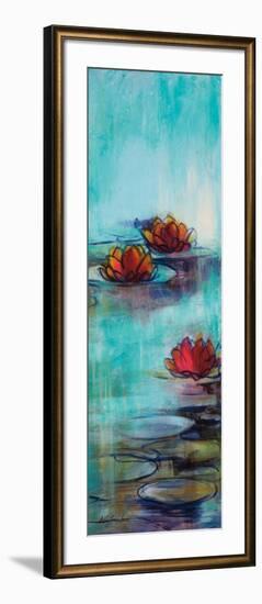 Aqua Lotus II-Karen Lorena Parker-Framed Art Print