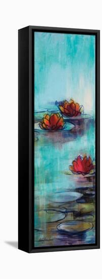 Aqua Lotus II-Karen Lorena Parker-Framed Stretched Canvas