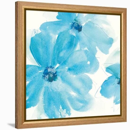 Aqua Mint Clematis I-Chris Paschke-Framed Stretched Canvas