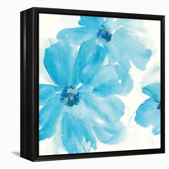 Aqua Mint Clematis I-Chris Paschke-Framed Stretched Canvas