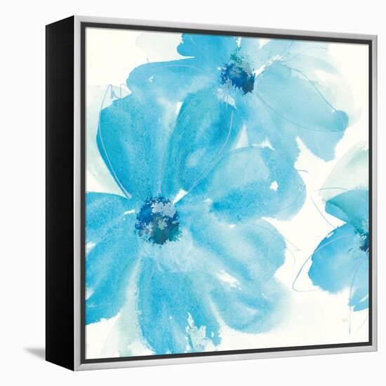 Aqua Mint Clematis I-Chris Paschke-Framed Stretched Canvas