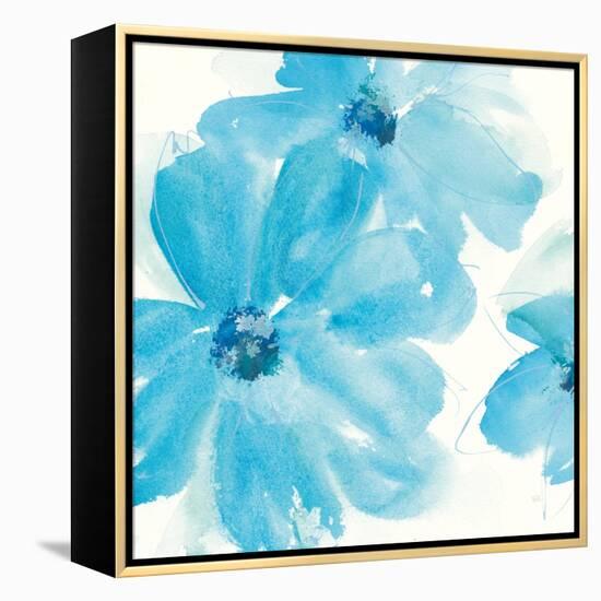 Aqua Mint Clematis I-Chris Paschke-Framed Stretched Canvas