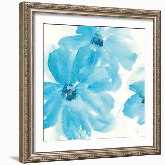 Aqua Mint Clematis I-Chris Paschke-Framed Art Print