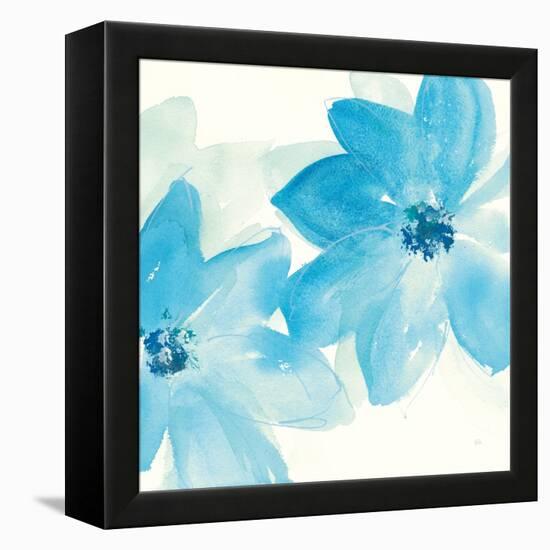 Aqua Mint Clematis II-Chris Paschke-Framed Stretched Canvas