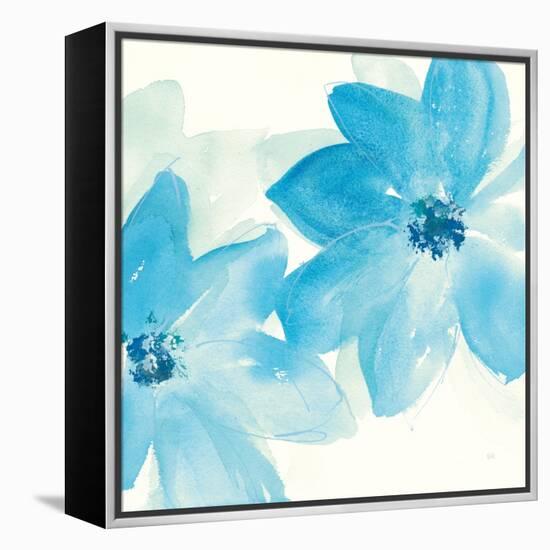 Aqua Mint Clematis II-Chris Paschke-Framed Stretched Canvas