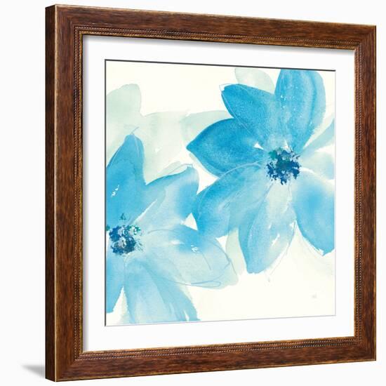 Aqua Mint Clematis II-Chris Paschke-Framed Art Print