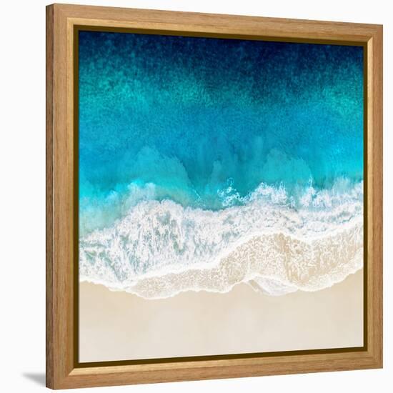 Aqua Ocean Waves II-Maggie Olsen-Framed Stretched Canvas