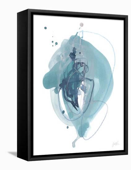 Aqua Orbit I-null-Framed Stretched Canvas