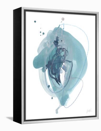 Aqua Orbit I-null-Framed Stretched Canvas