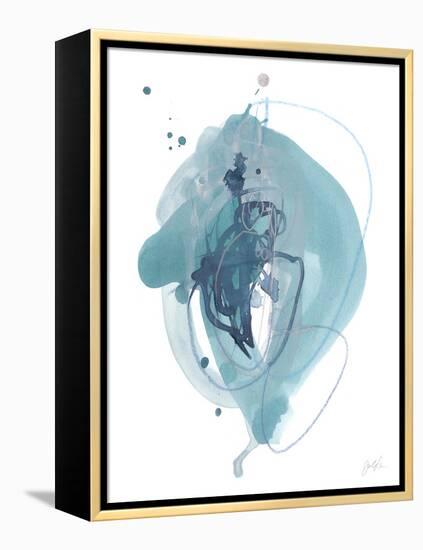 Aqua Orbit I-null-Framed Stretched Canvas