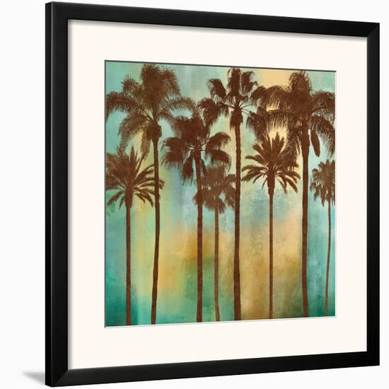 Aqua Palms I-John Seba-Framed Art Print