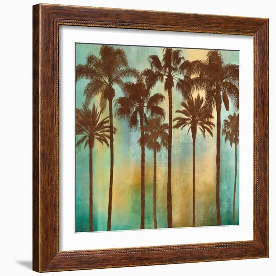 Aqua Palms I-John Seba-Framed Art Print