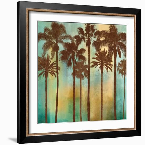 Aqua Palms I-John Seba-Framed Art Print