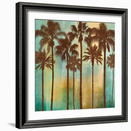 Aqua Palms I-John Seba-Framed Art Print