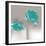 Aqua Platinum Petals II-J^P^ Prior-Framed Art Print