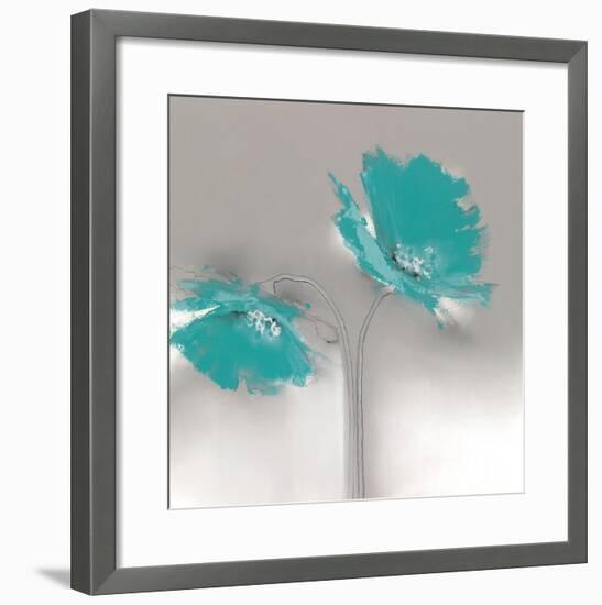 Aqua Platinum Petals II-J^P^ Prior-Framed Art Print