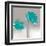 Aqua Platinum Petals II-J^P^ Prior-Framed Art Print