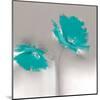 Aqua Platinum Petals II-J^P^ Prior-Mounted Art Print