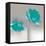 Aqua Platinum Petals II-J.P. Prior-Framed Stretched Canvas