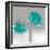 Aqua Platinum Petals II-J.P. Prior-Framed Art Print