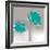 Aqua Platinum Petals II-J.P. Prior-Framed Art Print