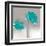 Aqua Platinum Petals II-J.P. Prior-Framed Art Print