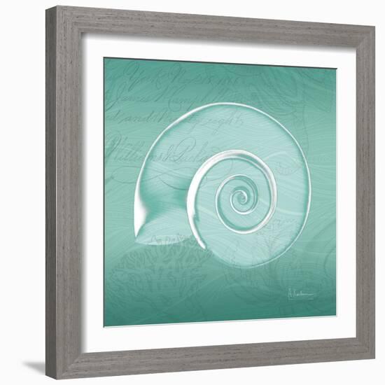 Aqua Ramshorn-Albert Koetsier-Framed Art Print