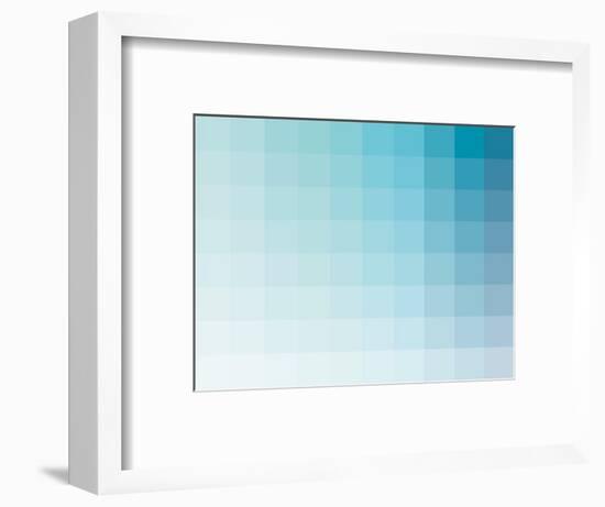 Aqua Rectangle Spectrum-Kindred Sol Collective-Framed Art Print