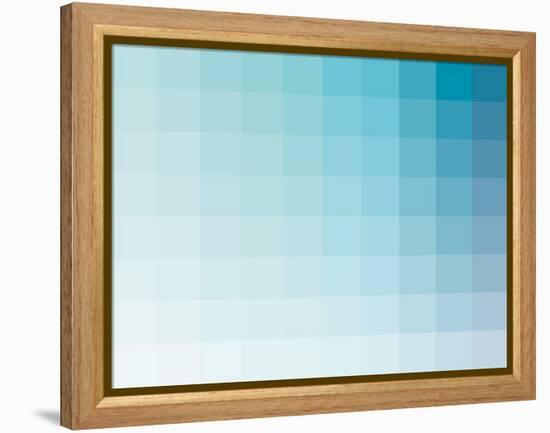 Aqua Rectangle Spectrum-Kindred Sol Collective-Framed Stretched Canvas