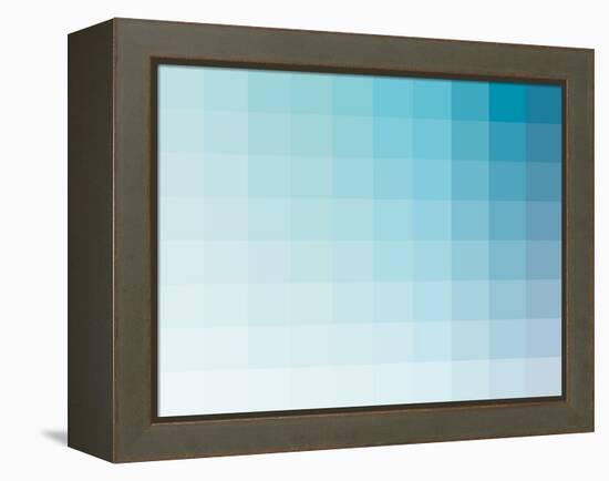 Aqua Rectangle Spectrum-Kindred Sol Collective-Framed Stretched Canvas