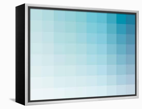 Aqua Rectangle Spectrum-Kindred Sol Collective-Framed Stretched Canvas