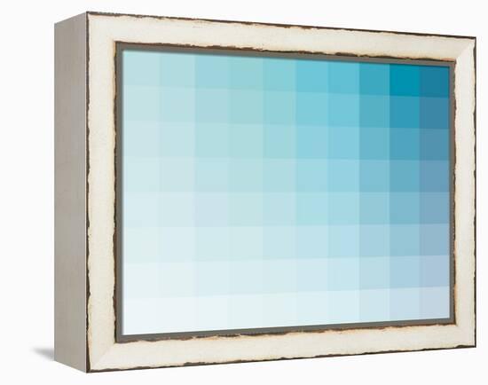 Aqua Rectangle Spectrum-Kindred Sol Collective-Framed Stretched Canvas