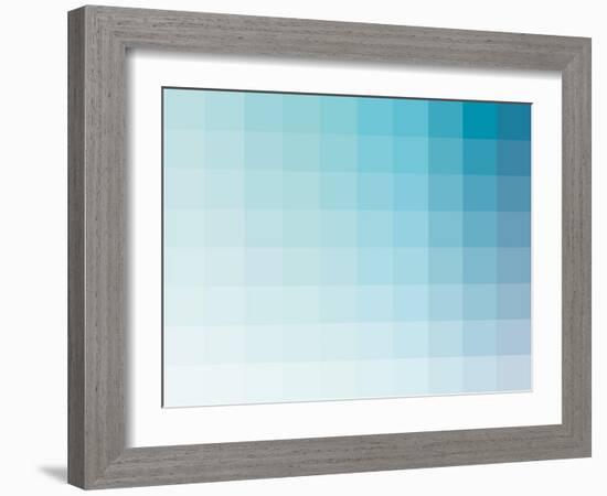 Aqua Rectangle Spectrum-Kindred Sol Collective-Framed Art Print