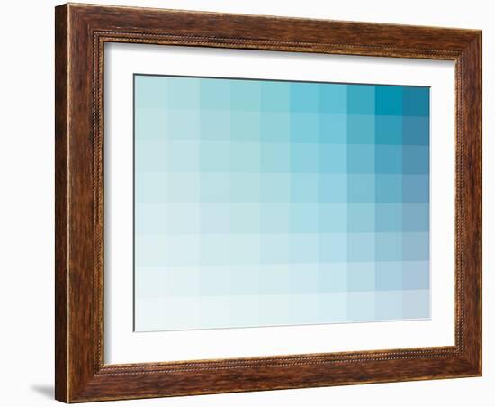 Aqua Rectangle Spectrum-Kindred Sol Collective-Framed Art Print