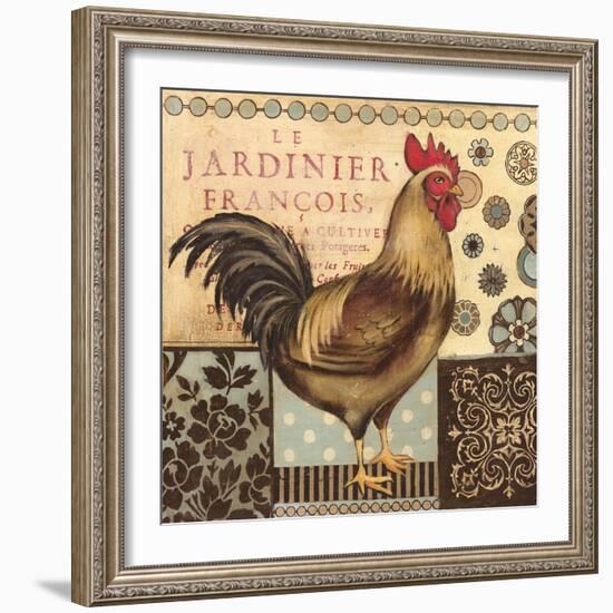 Aqua Rooster I-Kimberly Poloson-Framed Art Print