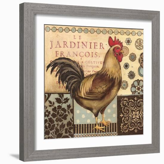 Aqua Rooster I-Kimberly Poloson-Framed Art Print