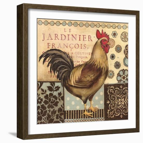 Aqua Rooster I-Kimberly Poloson-Framed Art Print