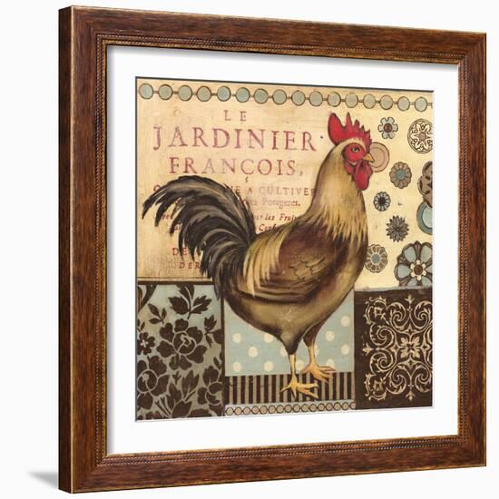 Aqua Rooster I-Kimberly Poloson-Framed Art Print