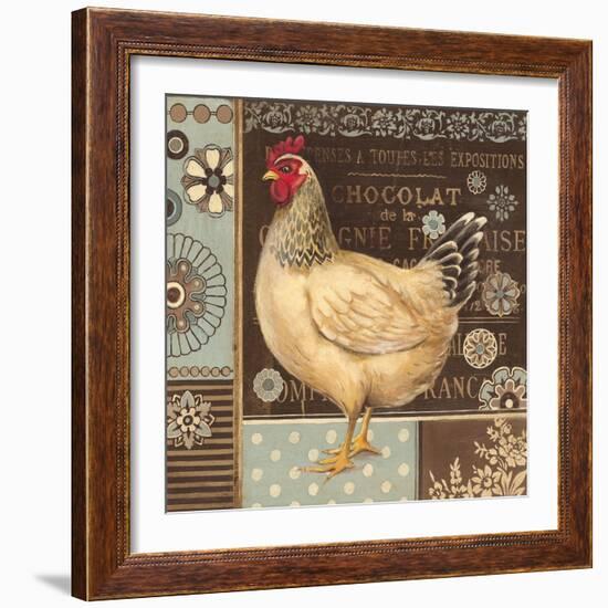 Aqua Rooster II-Kimberly Poloson-Framed Art Print