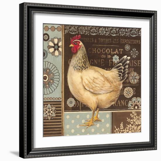 Aqua Rooster II-Kimberly Poloson-Framed Art Print