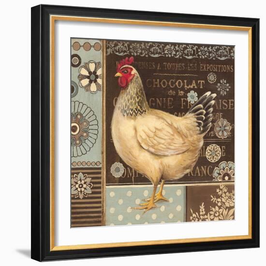 Aqua Rooster II-Kimberly Poloson-Framed Art Print