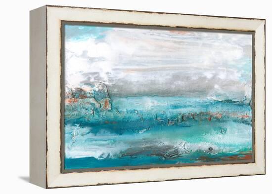 Aqua Sea I-Lila Bramma-Framed Stretched Canvas
