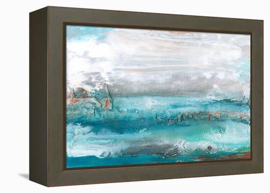 Aqua Sea I-Lila Bramma-Framed Stretched Canvas