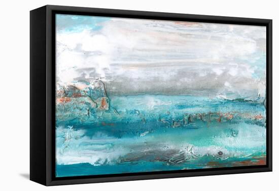 Aqua Sea I-Lila Bramma-Framed Stretched Canvas