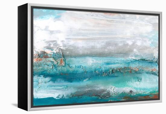 Aqua Sea I-Lila Bramma-Framed Stretched Canvas