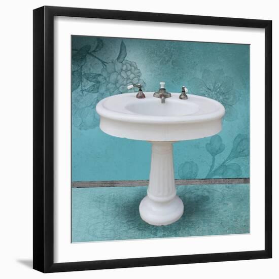 Aqua Sink-Victoria Brown-Framed Art Print