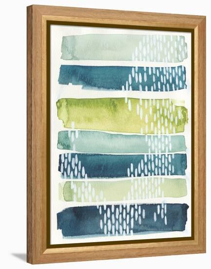 Aqua Streak I-Grace Popp-Framed Stretched Canvas