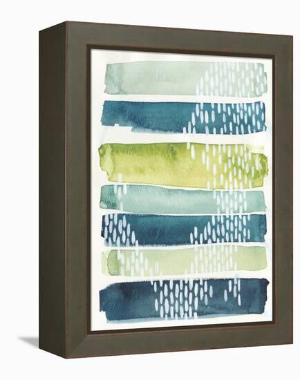 Aqua Streak I-Grace Popp-Framed Stretched Canvas