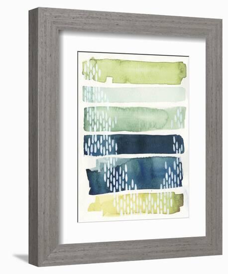 Aqua Streak II-Grace Popp-Framed Art Print